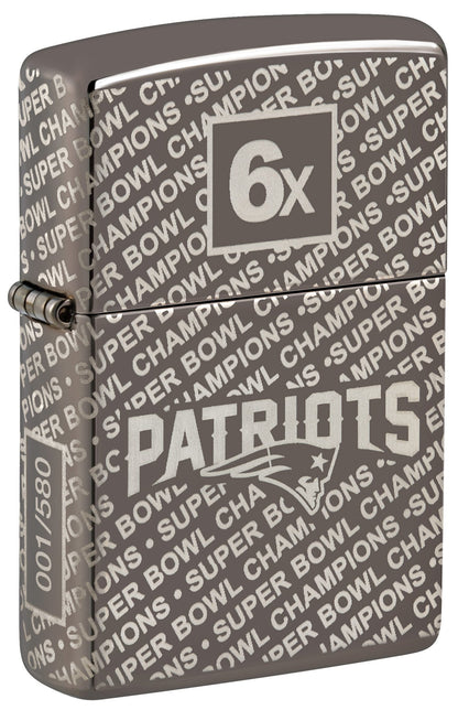 Zippo Super Bowl Champions Collectible - New England Patriots Black Ice Windproof Lighter