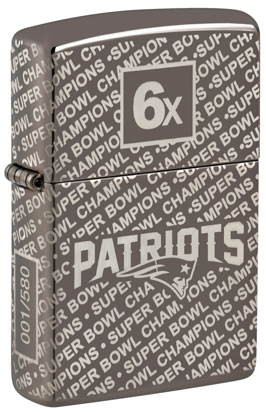 Zippo Super Bowl Champions Collectible - New England Patriots Black Ice Windproof Lighter