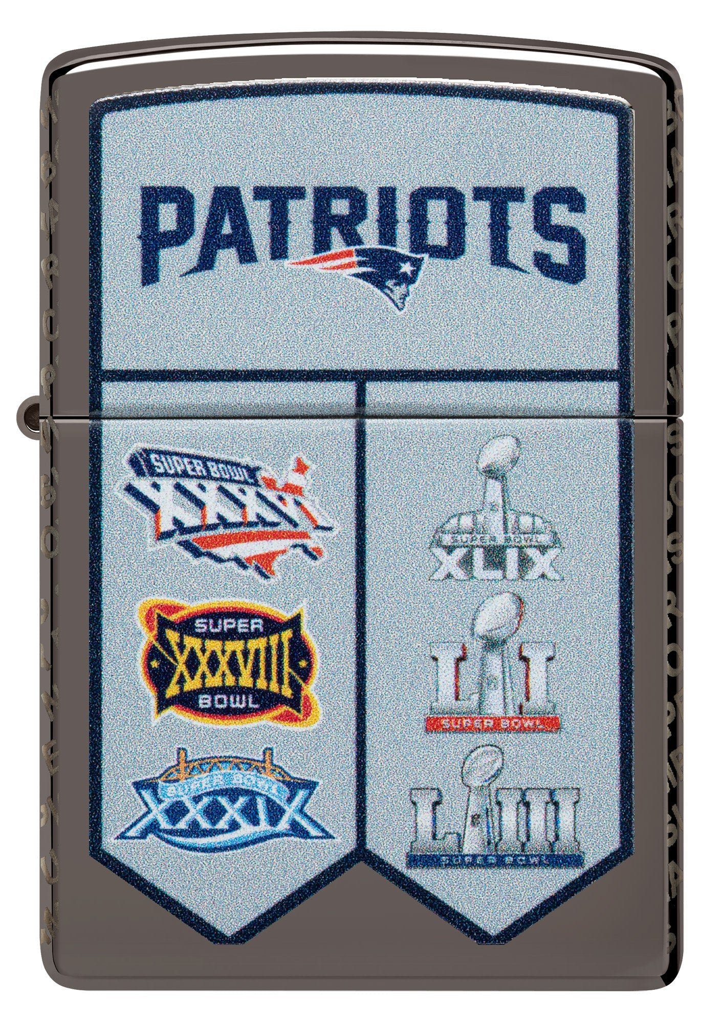 Zippo Super Bowl Champions Collectible - New England Patriots Black Ice Windproof Lighter