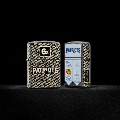 Zippo Super Bowl Champions Collectible - New England Patriots Black Ice Windproof Lighter