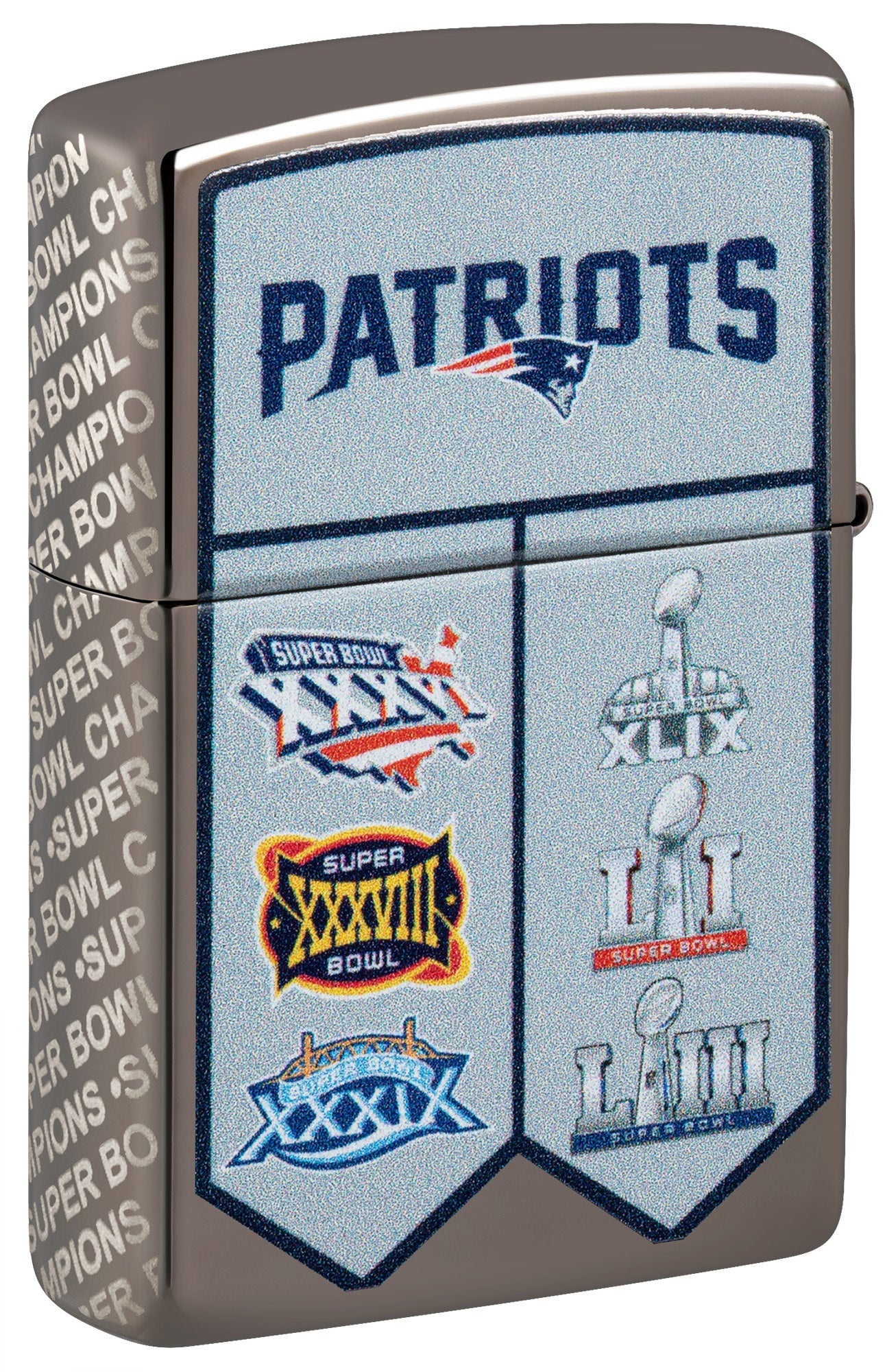 Zippo Super Bowl Champions Collectible - New England Patriots Black Ice Windproof Lighter
