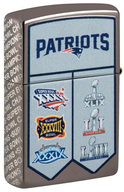 Zippo Super Bowl Champions Collectible - New England Patriots Black Ice Windproof Lighter