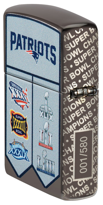 Zippo Super Bowl Champions Collectible - New England Patriots Black Ice Windproof Lighter