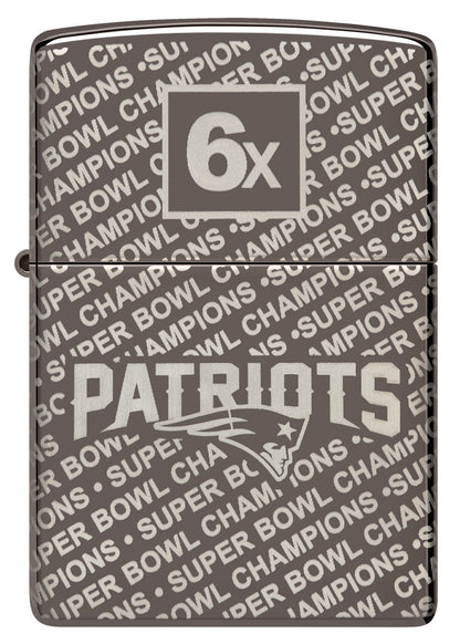 Zippo Super Bowl Champions Collectible - New England Patriots Black Ice Windproof Lighter