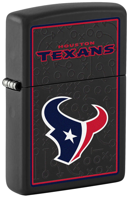 Zippo NFL Houston Texans Playbook Design Black Matte Windproof Lighter