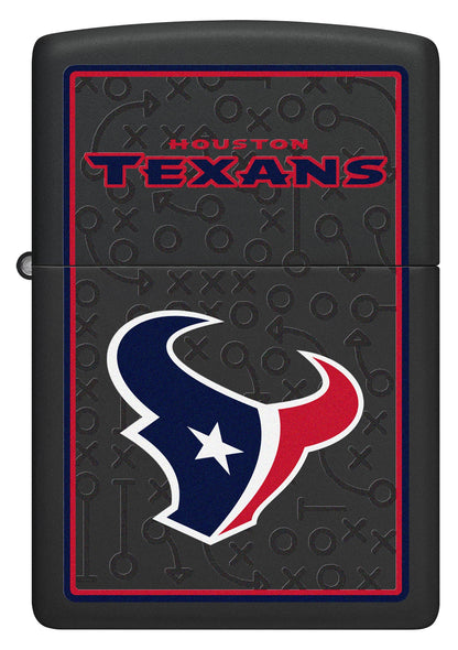 Zippo NFL Houston Texans Playbook Design Black Matte Windproof Lighter