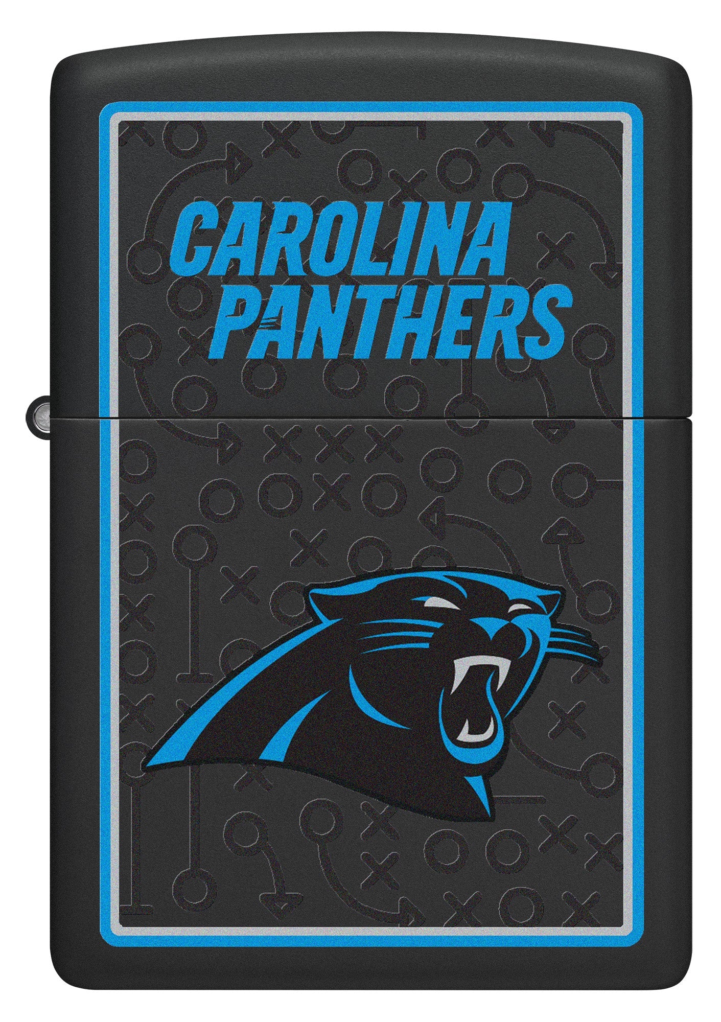 Zippo NFL Carolina Panthers Playbook Design Black Matte Windproof Lighter