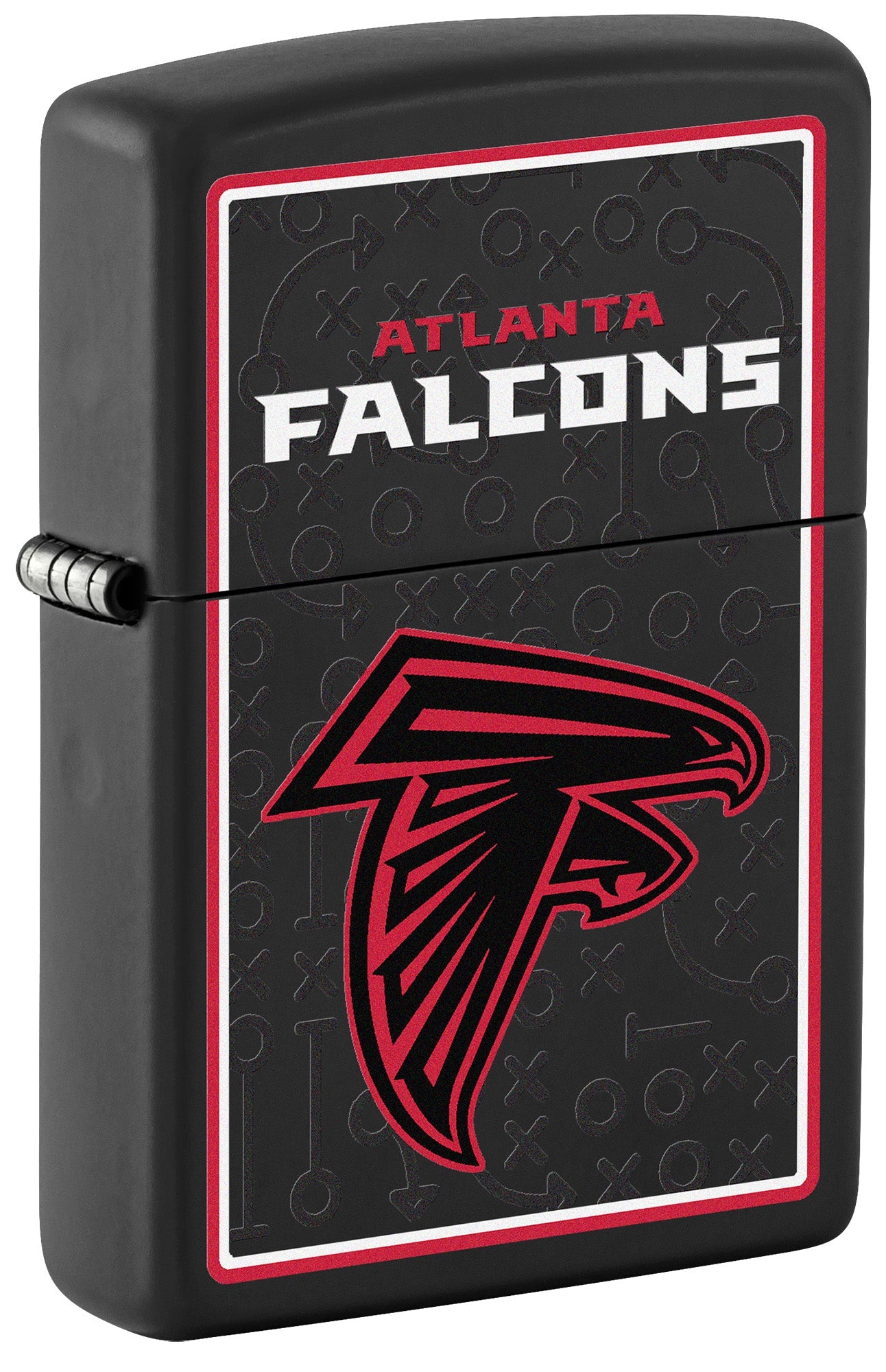 Zippo NFL Atlanta Falcons Playbook Design Black Matte Windproof Lighter