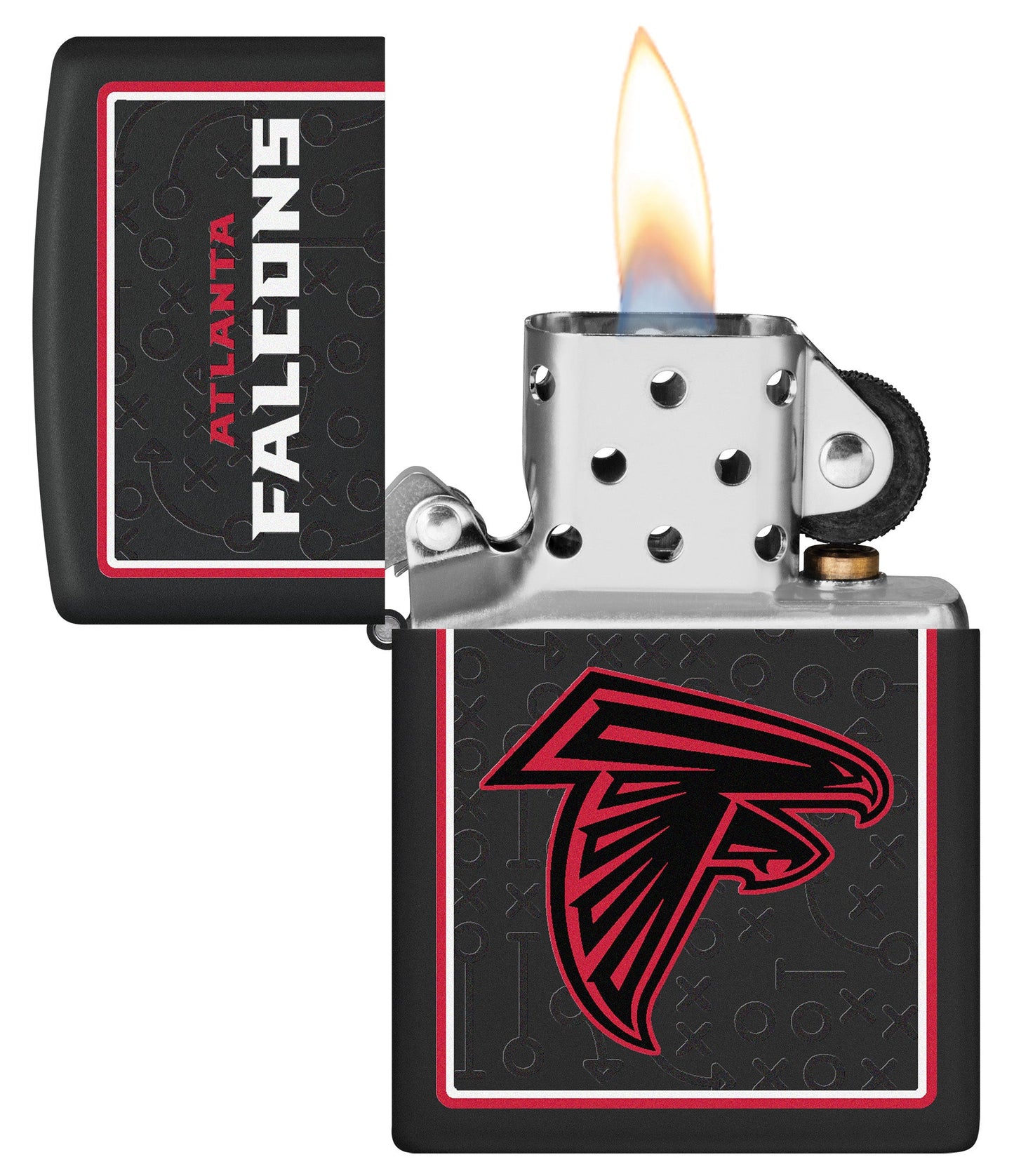 Zippo NFL Atlanta Falcons Playbook Design Black Matte Windproof Lighter