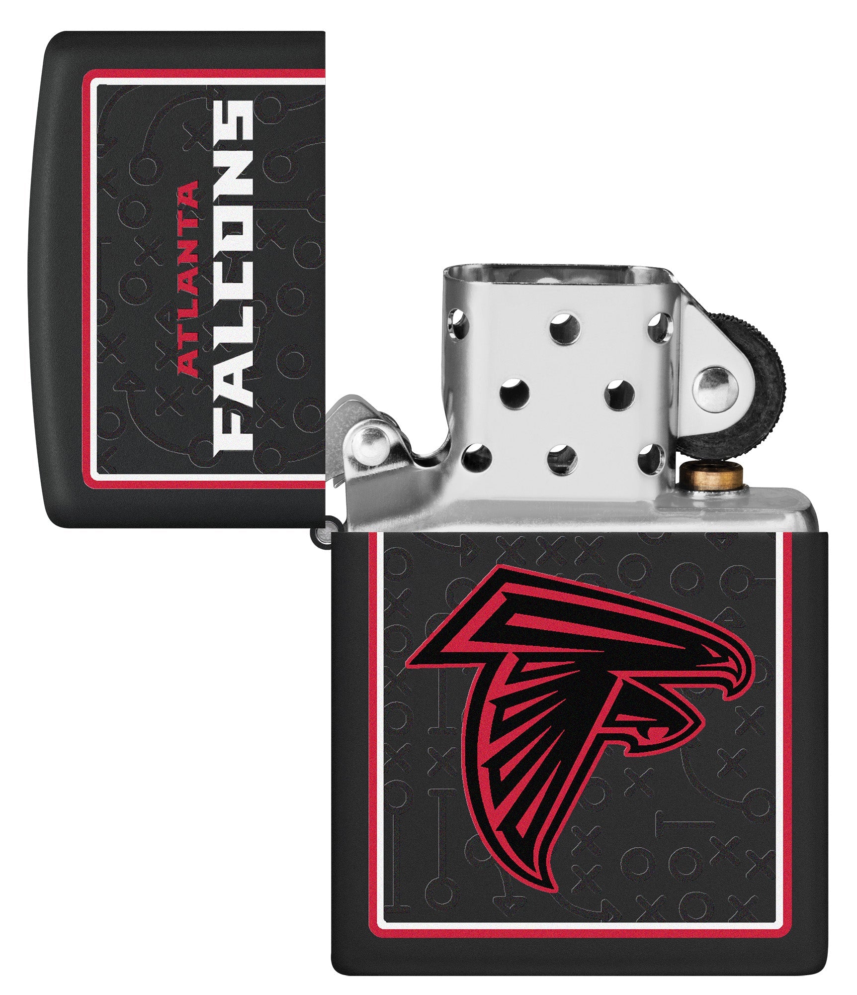 Zippo NFL Atlanta Falcons Playbook Design Black Matte Windproof Lighter