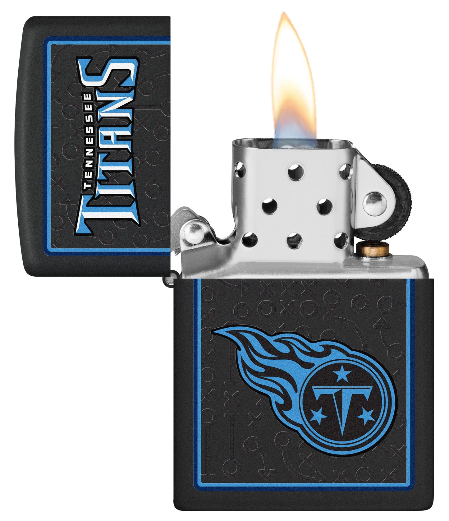 Zippo NFL Tennessee Titans Playbook Design Black Matte Windproof Lighter