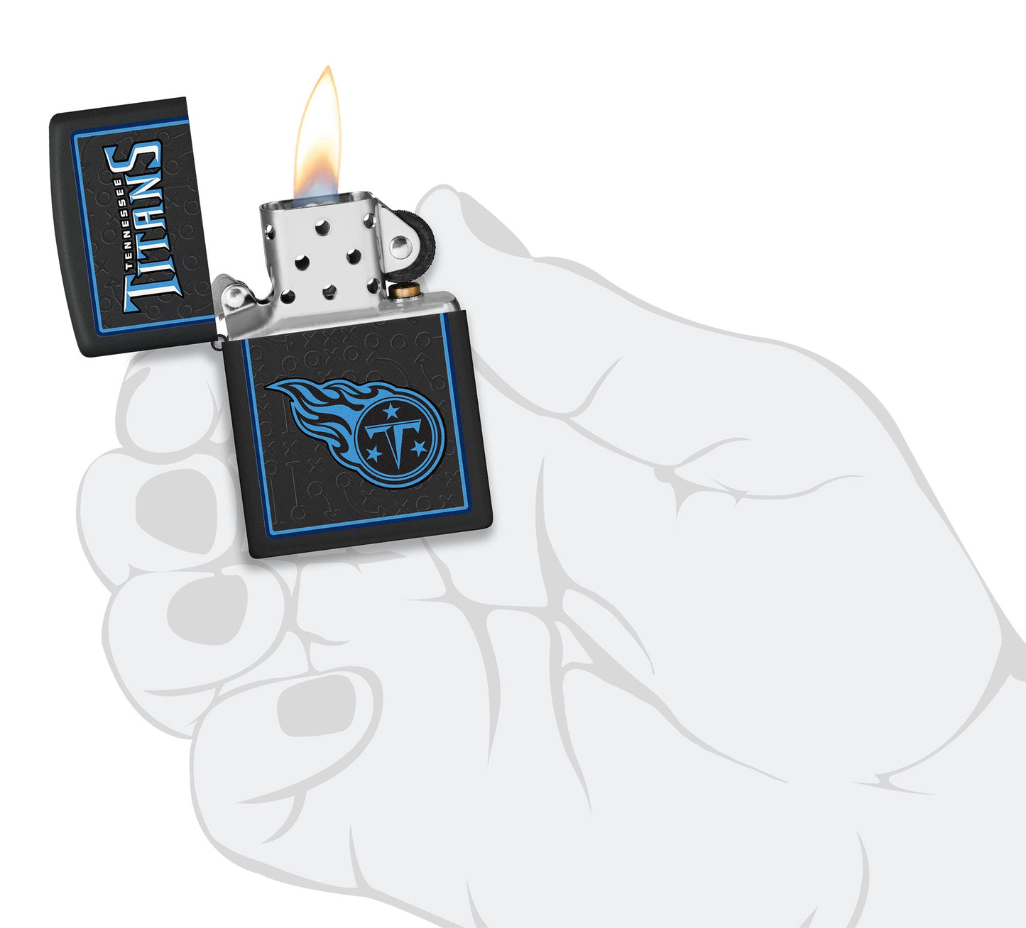 Zippo NFL Tennessee Titans Playbook Design Black Matte Windproof Lighter