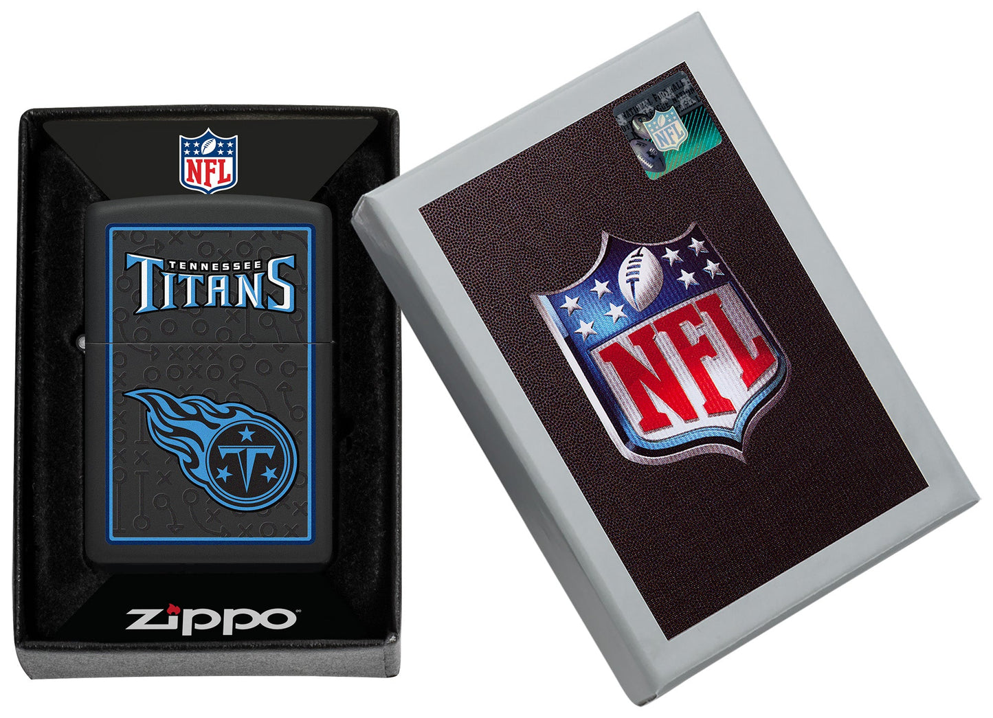 Zippo NFL Tennessee Titans Playbook Design Black Matte Windproof Lighter