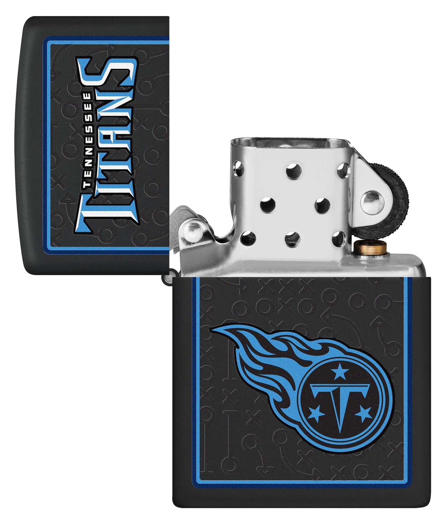 Zippo NFL Tennessee Titans Playbook Design Black Matte Windproof Lighter