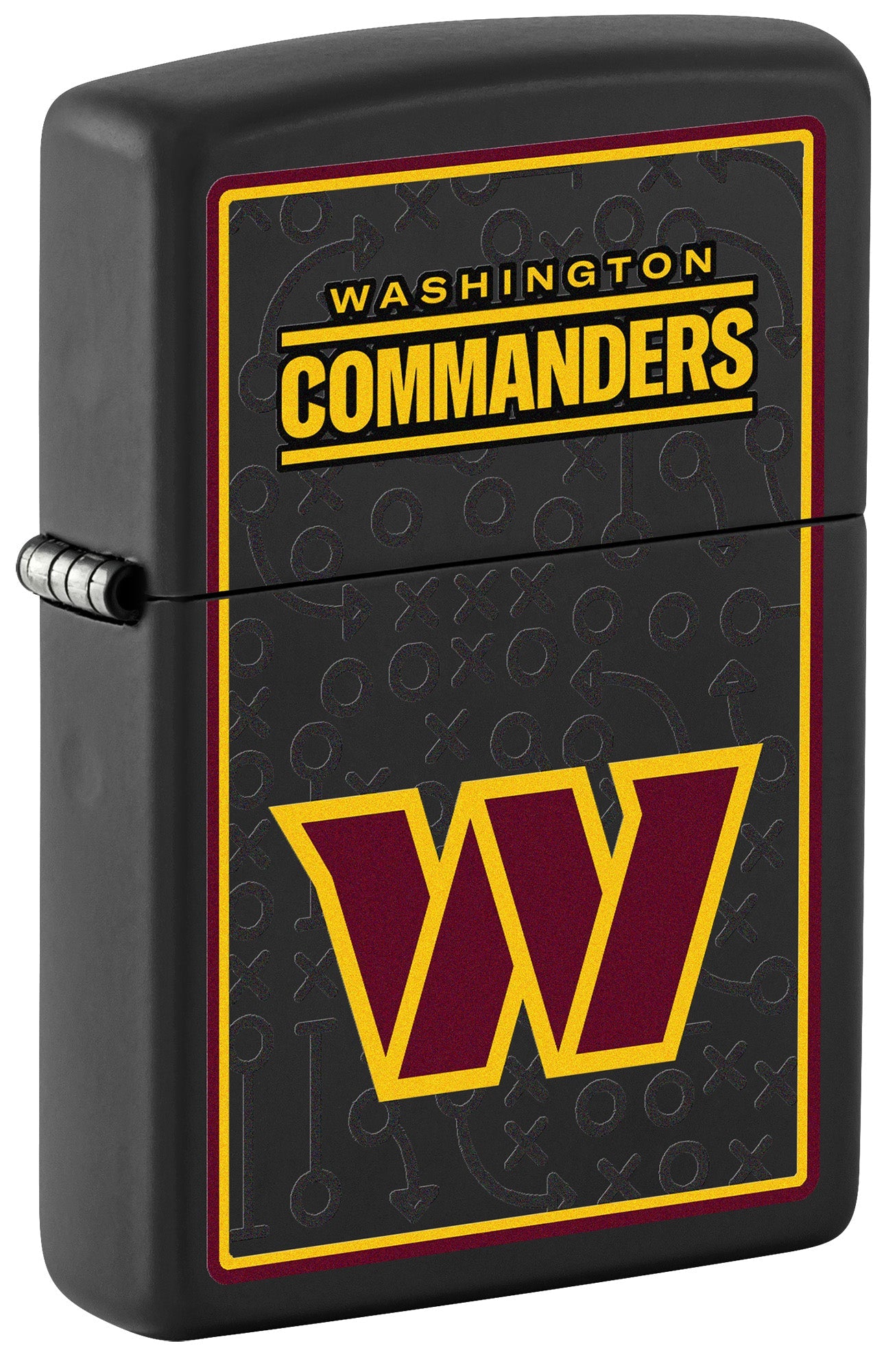 Zippo NFL Washington Commanders Playbook Design Black Matte Windproof Lighter