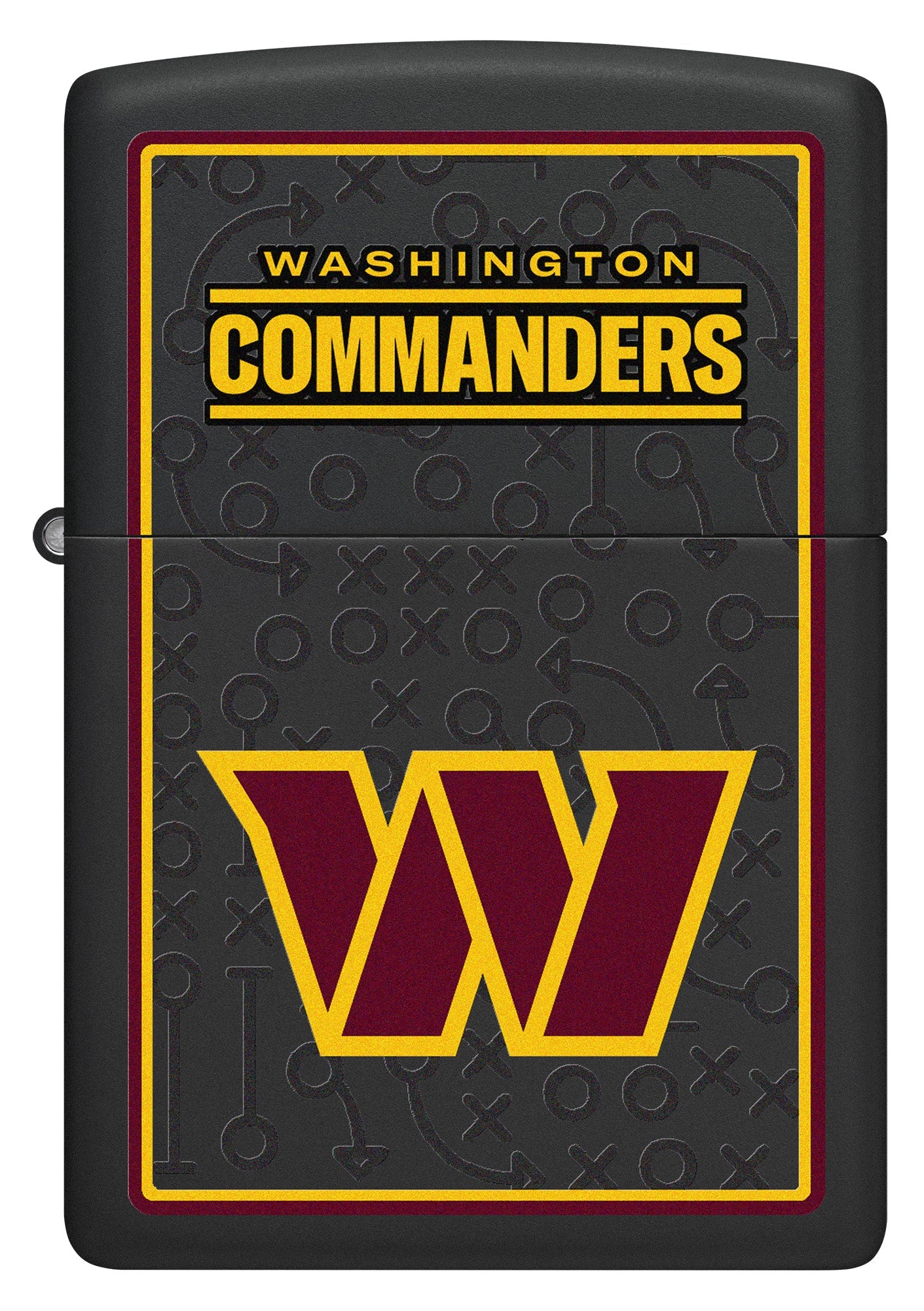 Zippo NFL Washington Commanders Playbook Design Black Matte Windproof Lighter