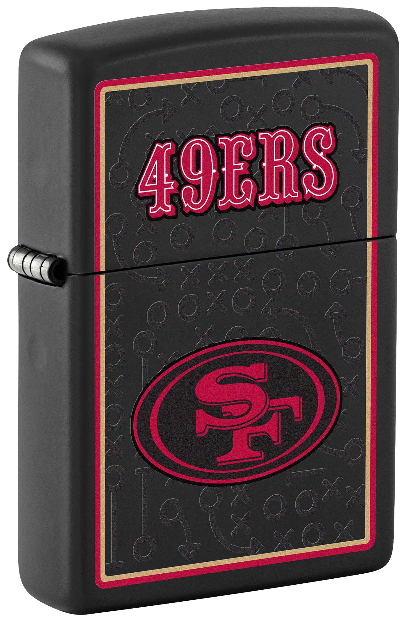Zippo NFL San Francisco 49ers Playbook Design Black Matte Windproof Lighter