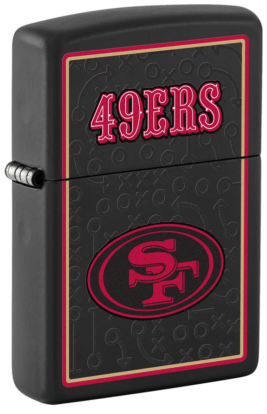 Zippo NFL San Francisco 49ers Playbook Design Black Matte Windproof Lighter