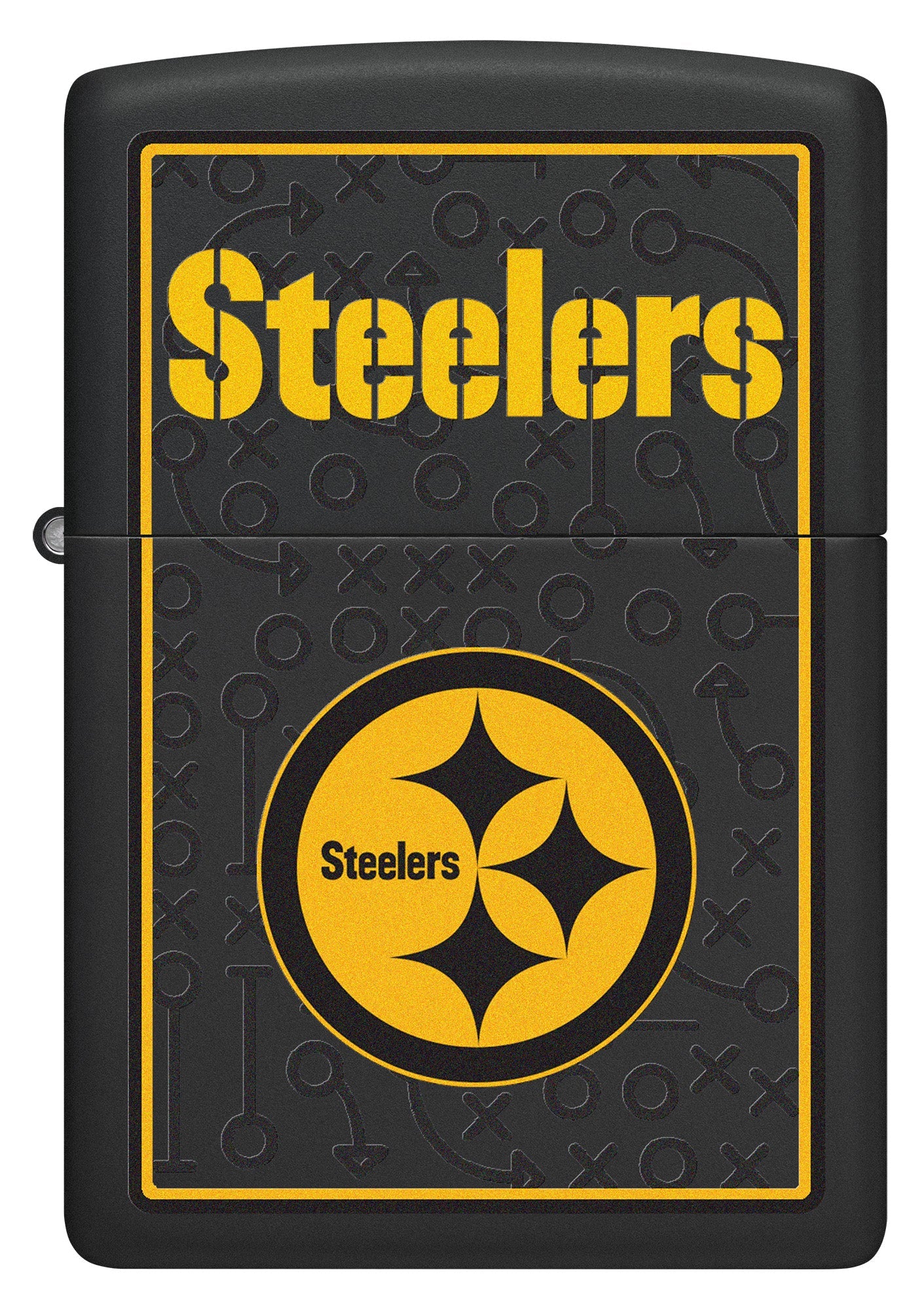 Zippo NFL Pittsburgh Steelers Playbook Design Black Matte Windproof Lighter