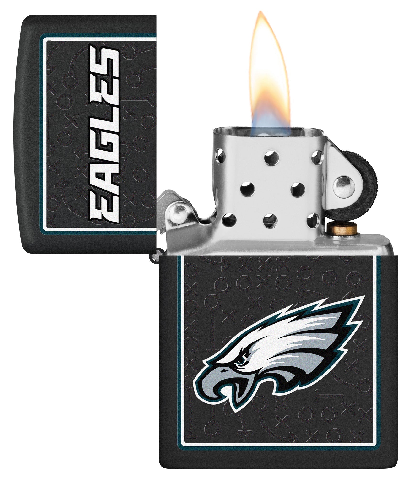Zippo NFL Philadelphia Eagles Playbook Design Black Matte Windproof Lighter