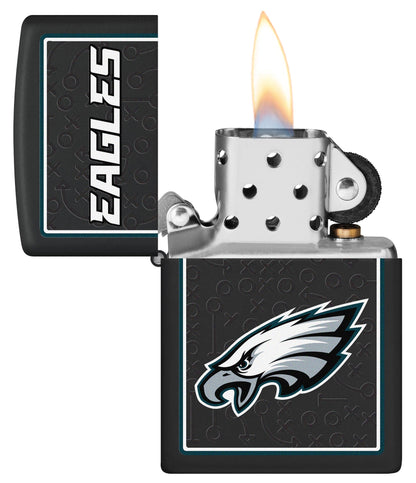 Zippo NFL Philadelphia Eagles Playbook Design Black Matte Windproof Lighter