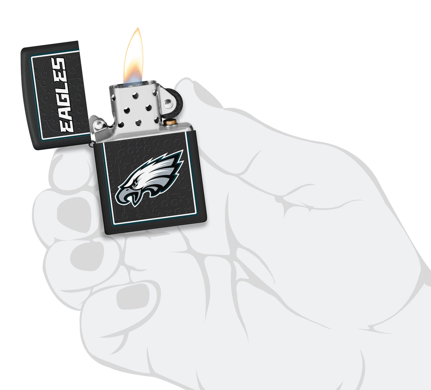 Zippo NFL Philadelphia Eagles Playbook Design Black Matte Windproof Lighter