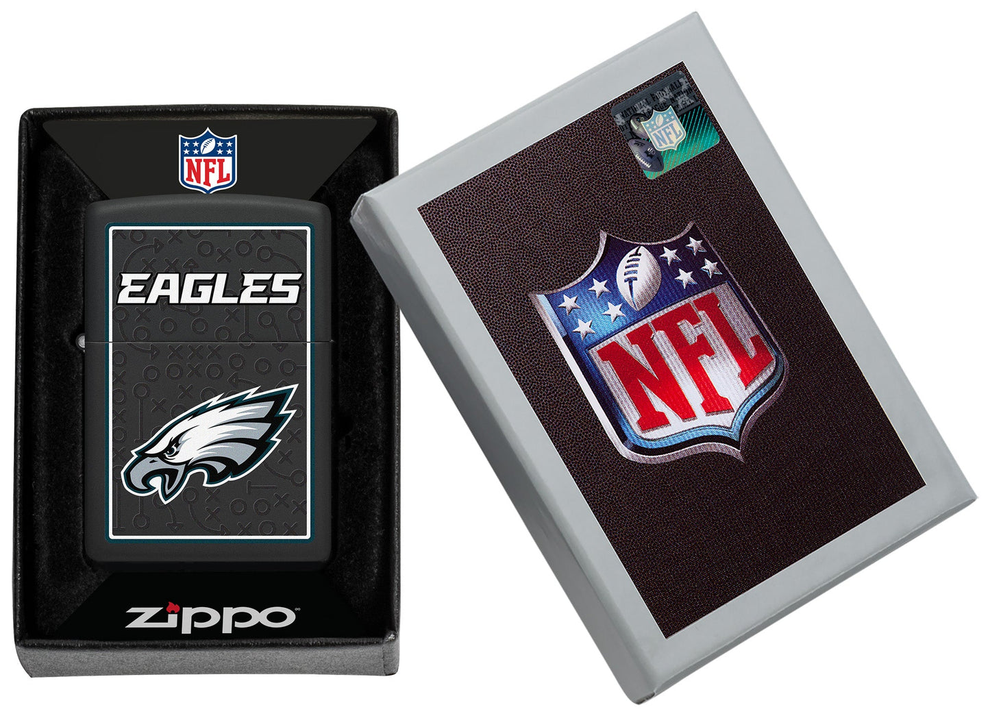 Zippo NFL Philadelphia Eagles Playbook Design Black Matte Windproof Lighter