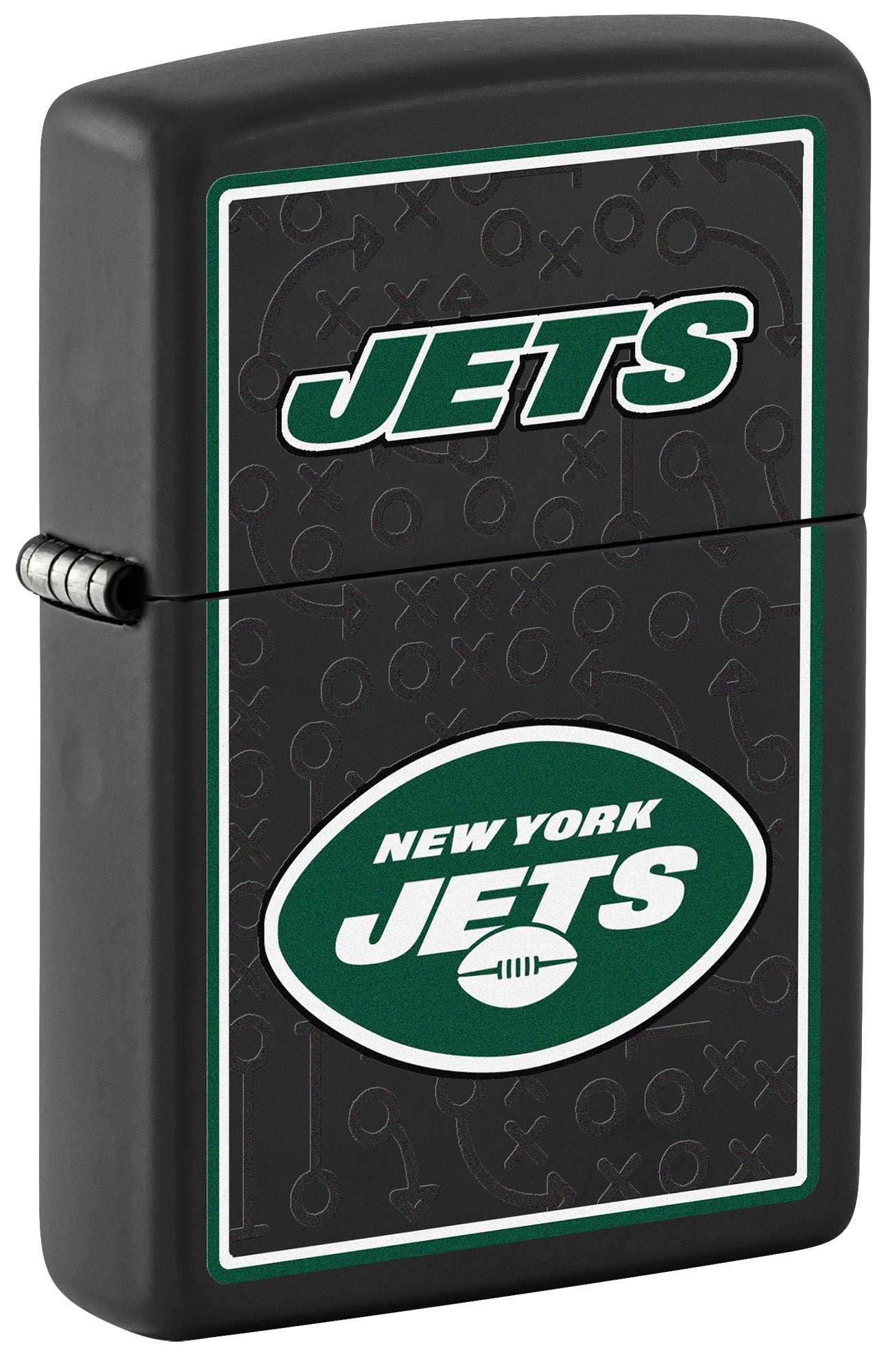 Zippo NFL New York Jets Playbook Design Black Matte Windproof Lighter