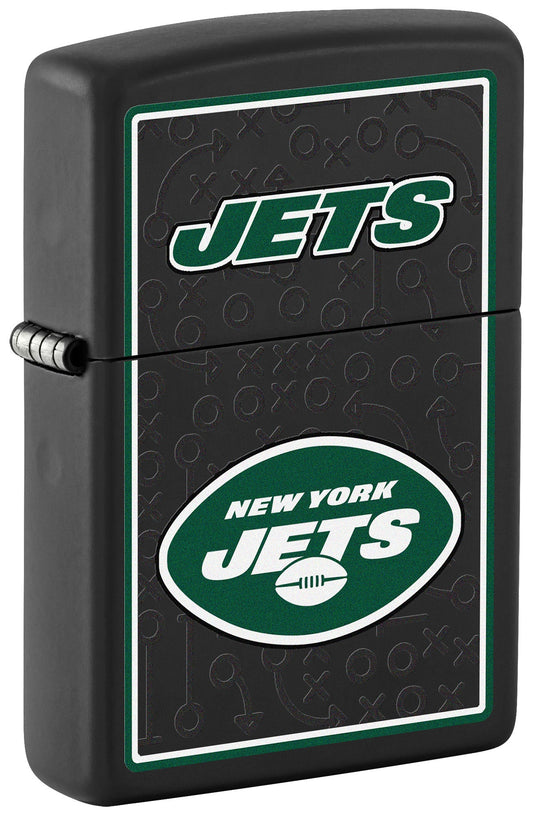 Zippo NFL New York Jets Playbook Design Black Matte Windproof Lighter