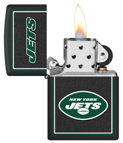 Zippo NFL New York Jets Playbook Design Black Matte Windproof Lighter