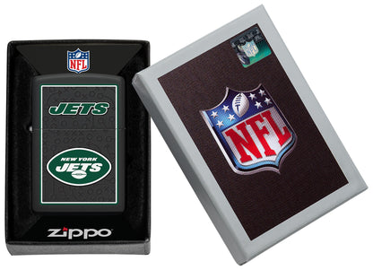 Zippo NFL New York Jets Playbook Design Black Matte Windproof Lighter