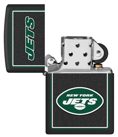 Zippo NFL New York Jets Playbook Design Black Matte Windproof Lighter