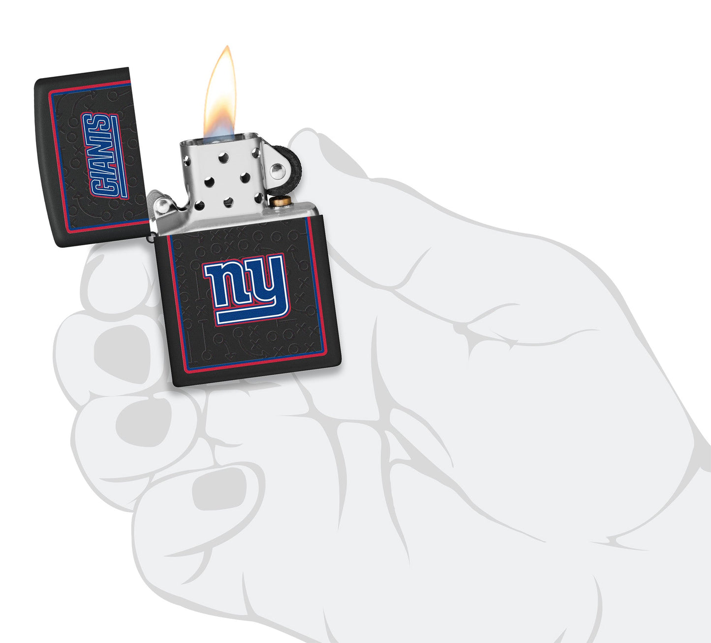 Zippo NFL New York Giants Playbook Design Black Matte Windproof Lighter