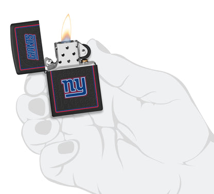 Zippo NFL New York Giants Playbook Design Black Matte Windproof Lighter