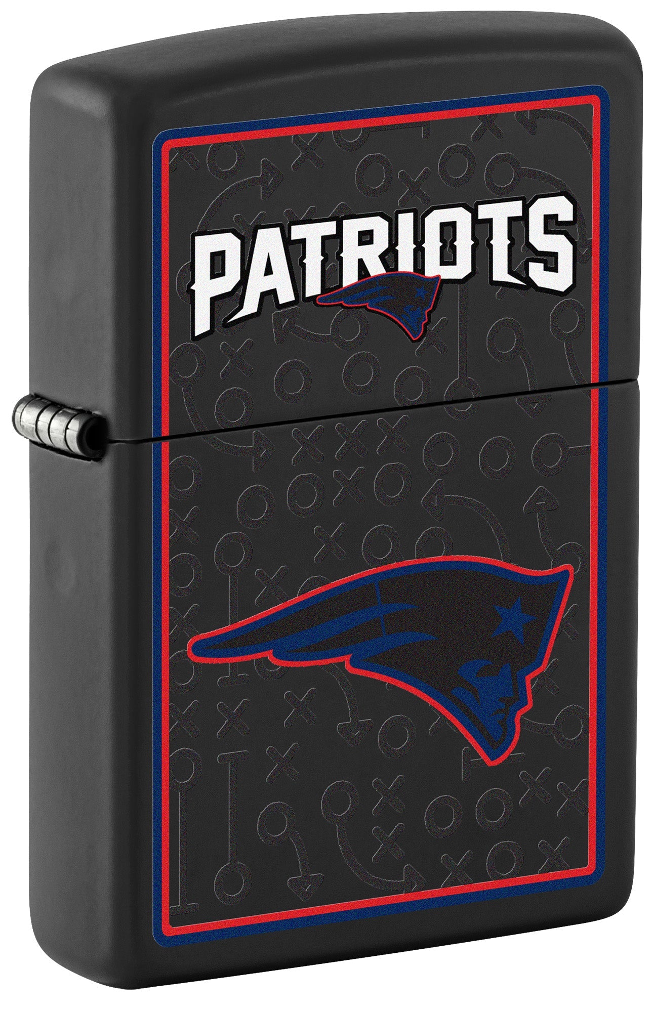 Zippo NFL New England Patriots Playbook Design Black Matte Windproof Lighter