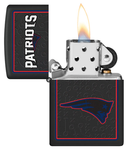 Zippo NFL New England Patriots Playbook Design Black Matte Windproof Lighter
