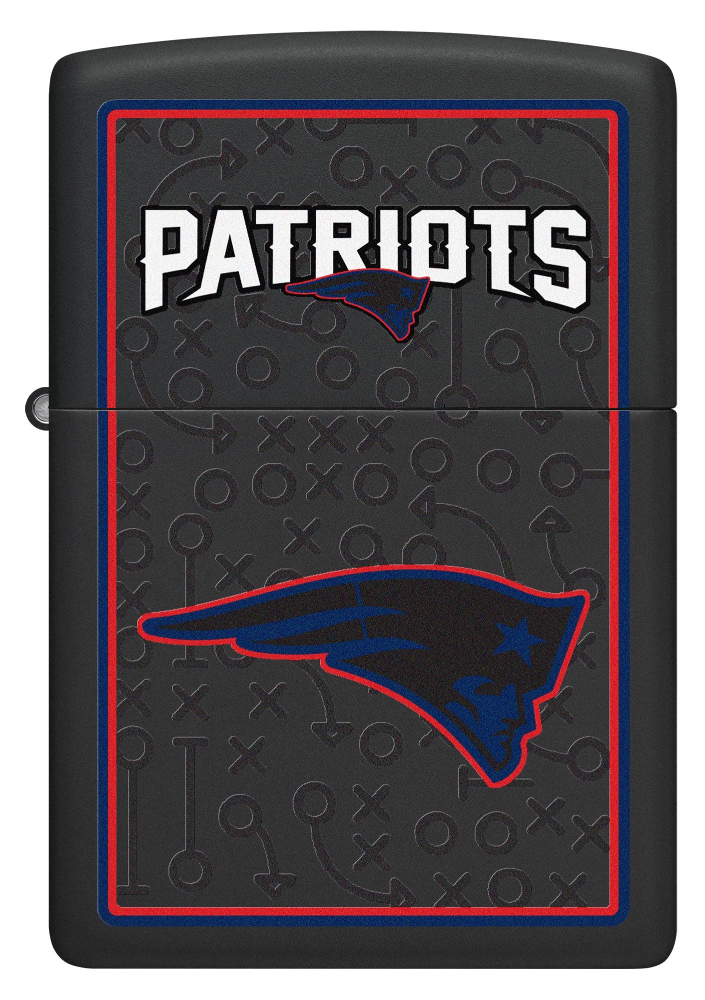 Zippo NFL New England Patriots Playbook Design Black Matte Windproof Lighter
