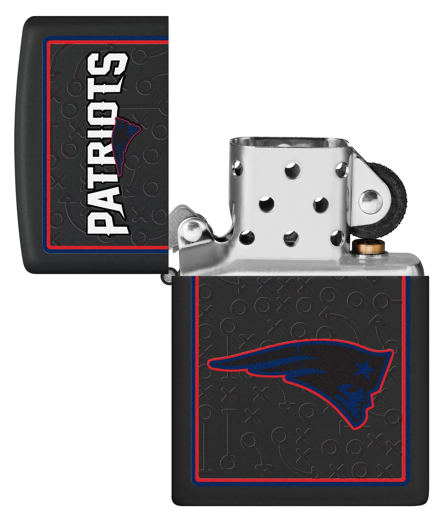 Zippo NFL New England Patriots Playbook Design Black Matte Windproof Lighter