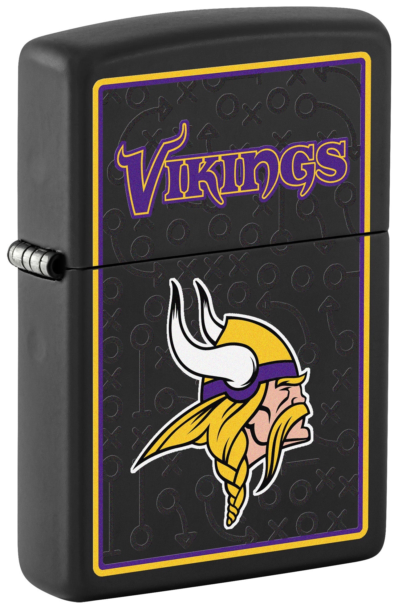 Zippo NFL Minnesota Vikings Playbook Design White Matte Windproof Lighter