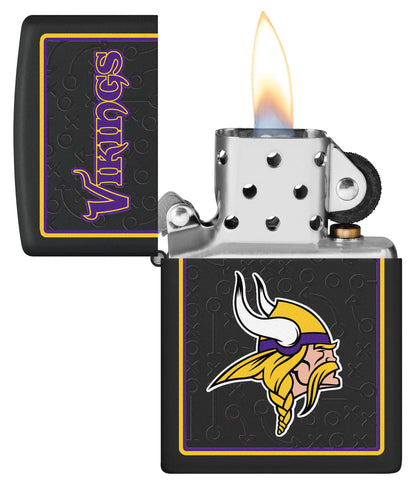 Zippo NFL Minnesota Vikings Playbook Design White Matte Windproof Lighter
