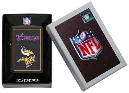 Zippo NFL Minnesota Vikings Playbook Design White Matte Windproof Lighter