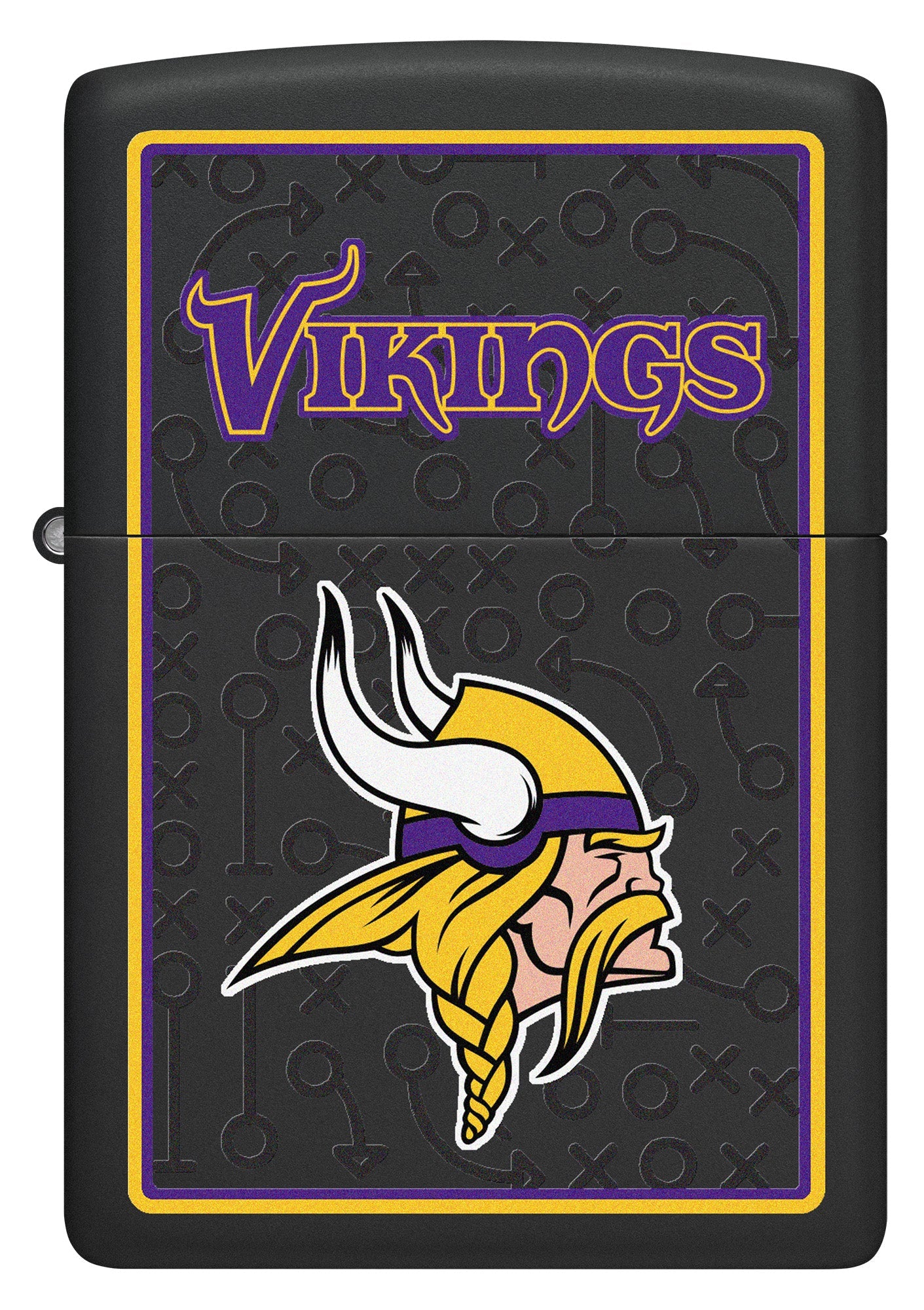 Zippo NFL Minnesota Vikings Playbook Design White Matte Windproof Lighter