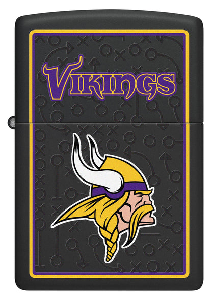Zippo NFL Minnesota Vikings Playbook Design White Matte Windproof Lighter