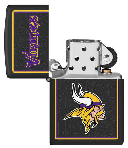 Zippo NFL Minnesota Vikings Playbook Design White Matte Windproof Lighter