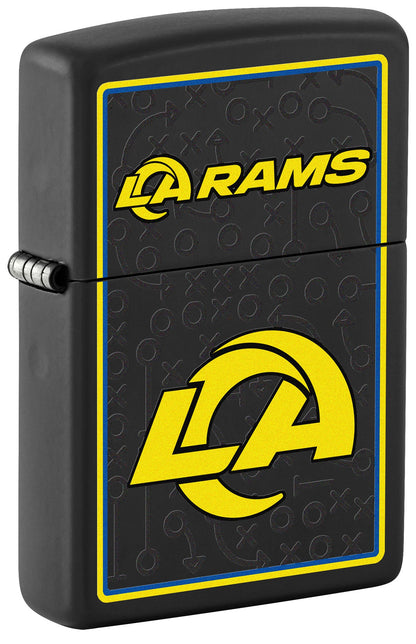 Zippo NFL Los Angeles Rams Playbook Design Black Matte Windproof Lighter