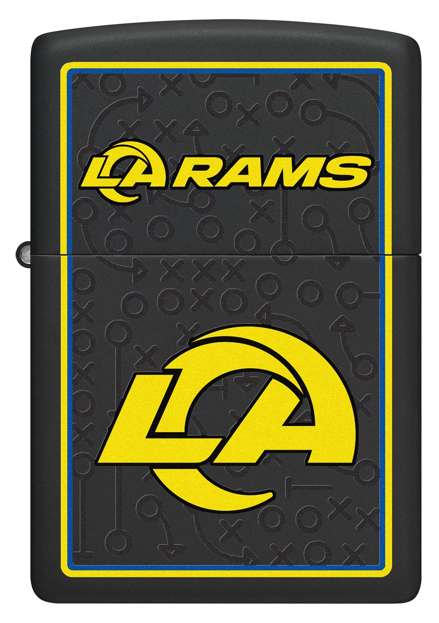 Zippo NFL Los Angeles Rams Playbook Design Black Matte Windproof Lighter
