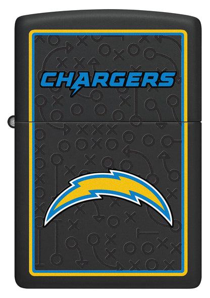 Zippo NFL Los Angeles Chargers Playbook Design Black Matte Windproof Lighter