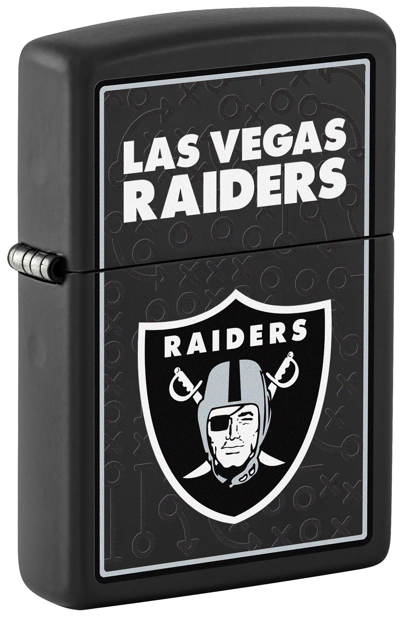 Zippo NFL Las Vegas Raiders Playbook Design Black Matte Windproof Lighter