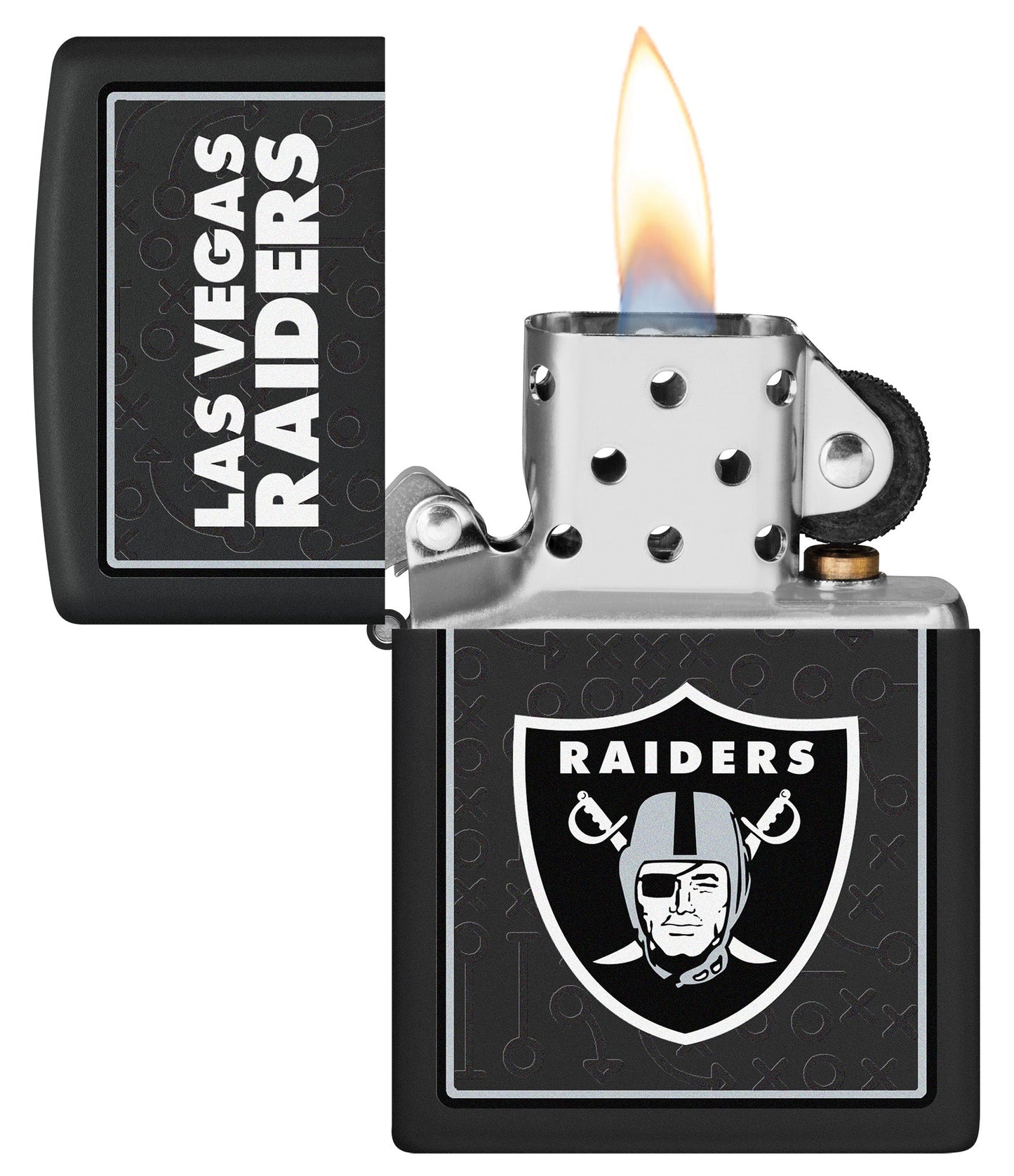 Zippo NFL Las Vegas Raiders Playbook Design Black Matte Windproof Lighter