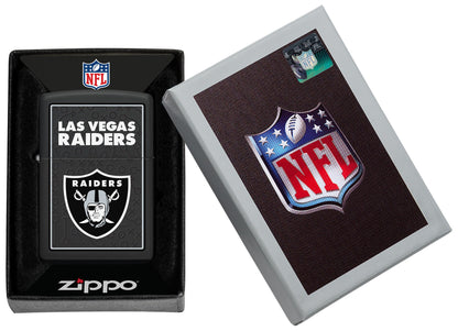Zippo NFL Las Vegas Raiders Playbook Design Black Matte Windproof Lighter